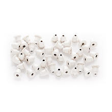 Arrêts de perles, blanc, 5 mm, 100 pièces