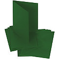 Cartes doubles et enveloppes, vert sapin, A6/C6, 50 pièces