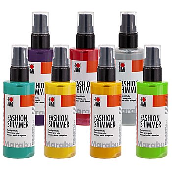 Marabu Fashion Spray Shimmer Peinture pour tissu, différentes couleurs, 100 ml