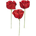 Rosen mit Draht, rot, 15 cm, 9 Stück