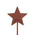 Rost-Stern aus Metall, braun, 12 cm Ø