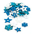 Confettis de table "étoiles et flocons de neige", 3&ndash;4 cm, 72 pièces