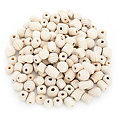 Set de perles en bois brut, 5&ndash;20 mm, 500 g