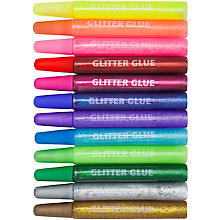 Colle à paillettes 'glitter-glue', 12 couleurs