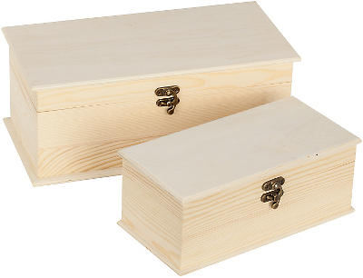 Coffret en bois - 21 x 12 cm - Boîtes en bois - 10 Doigts