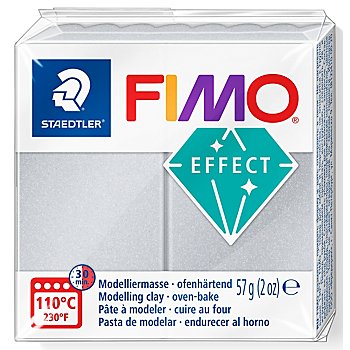 Pâte FIMO Effect, argent nacré, 57 g