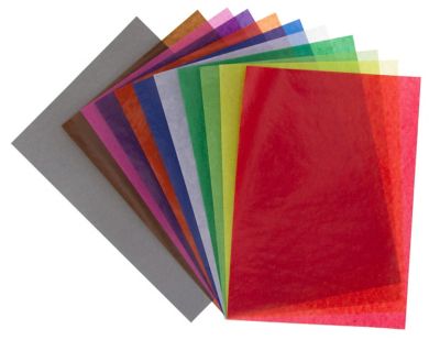 buttinette Papier calque, multicolore, A4, 50 feuilles
