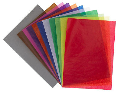 Kit papier transparent - Feuilles multicolores - 10 pcs - Papier couleur -  Creavea