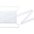 Galon de dentelle aux fuseaux "arc", blanc, largeur : 1,7 cm, longueur : 5 m