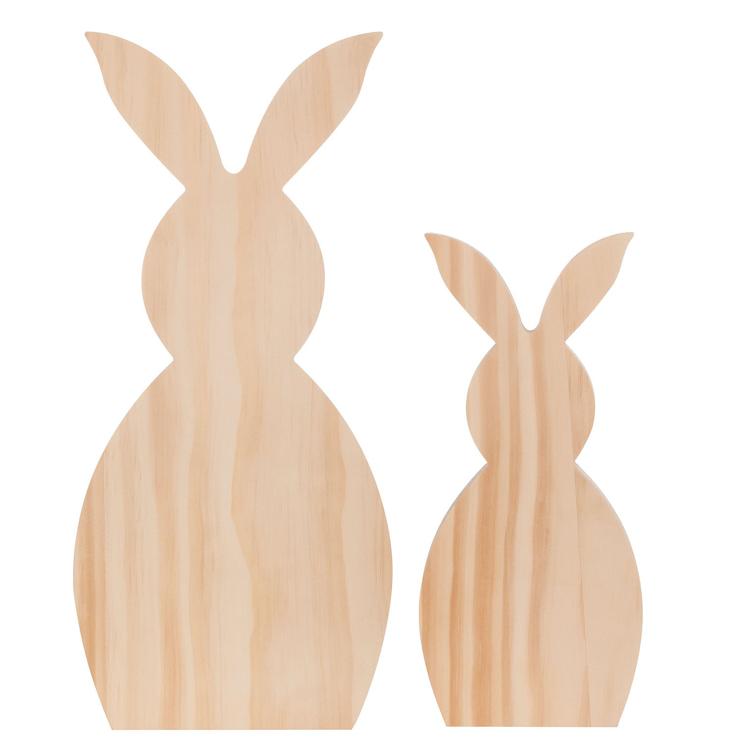 Ostern Hasen Handwerk Holz Bastelzubehör Dekorationen 3D Holz Hasen Holz Ausschnitte Kaninchen Form Holz Verzierung 30 Stück DIY Osterhase Deko Tischdeko Ostern Hasen aus Holz zum Bemalen