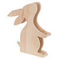 Porte vase éprouvette "lapin" en bois, 30 cm