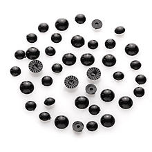 Yeux animaux en plastique, noir, 4 + 5 mm, 40 pièces
