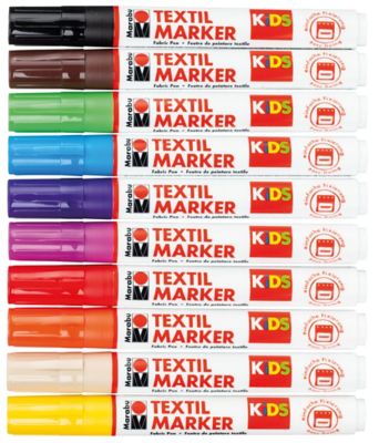 Kit KiDS 10 feutres de peinture textile Marabu