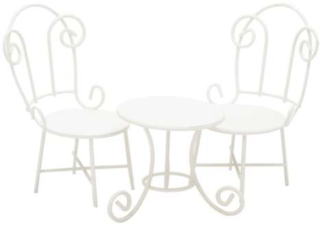 Ensemble Table Et Chaises En Metal Creme 6 5 X 11 Cm Et 6 X 6 Cm Acheter En Ligne Sur Buttinette Loisirs Creatifs