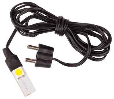 Krippenbeleuchtung Kugellampe mit Kabel und Stecker, weiß