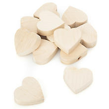Cœurs en bois, 12 pièces
