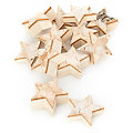 Sterne aus Birkenholz, 1&ndash;2 cm, 12 Stück