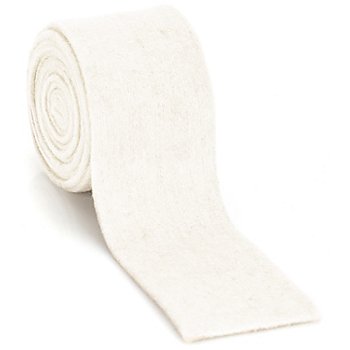 Ruban en laine feutrée, blanc, 7,5 cm, 3 m