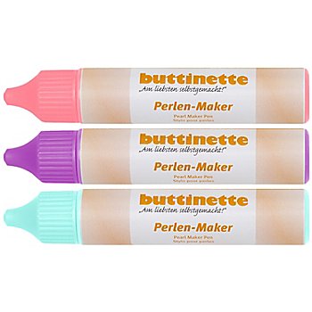 buttinette Set de stylos pour créer des perles « couleurs pastel », 3x 30 ml