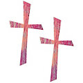 Motifs en cire "croix rose"