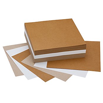 Faltblätter aus Recyclingpapier, 16 x 16 cm, 300 Blatt