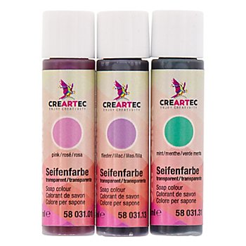 Set de colorants pour savon, rose/lilas/menthe