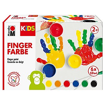 KIDS Peintures aux doigts, 6x 35 ml