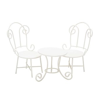 Ensemble de table et chaises 'XS', en métal, 6 x 3,2 cm et 4 x 3,6 cm
