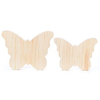 Schmetterlinge aus Holz, 2 Stück