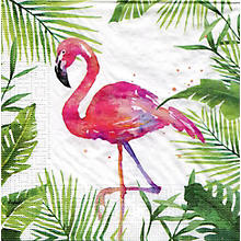 Papierservietten 'Flamingo', 33 x 33 cm, 20 Stück