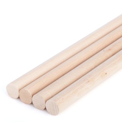 Lot de 50 bâtons en bois (carrés, 8x8 mm, longueur 70 cm, bois de