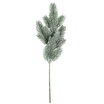 Branche de sapin artificielle enneigée, blanc/vert, 48 cm