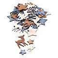 Confettis de table "étoile, chevreuil, sapin", 2 et 4 cm Ø, 40 pièces