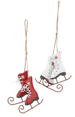Suspensions en bois "patins à glace" "patins à glace", 8 cm, 2 paires