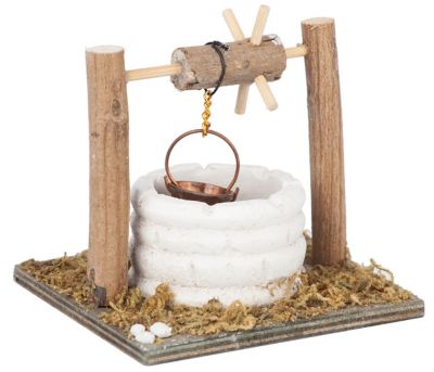 Brunnen aus Holz | 9 x 8 7,5 cm | Bastelbedarf | Krippenzubehör | buttinette