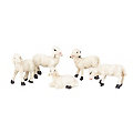Moutons, blanc, 2,5 x 2,5 cm, 5 pièces