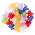 Perles acryliques "fleurs", multicolore, 15 mm, 28 pièces