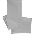 Cartes doubleset enveloppes, gris, A6/C6, 50 pièces