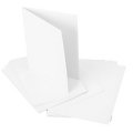 Cartes doubles et enveloppes, blanc, A5, 20 pièces