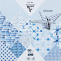 Clairefontaine Papier origami "Shibori", bleu/blanc, 15 x 15 cm, 60 feuilles
