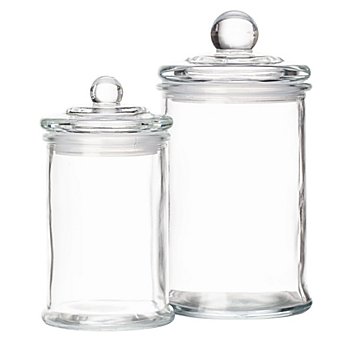 Puppenhaus Miniatur Medium mundgeblasen transparent Vorratsglas 