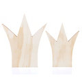Kronen aus Holz, 30 cm und 25 cm, 2 Stück