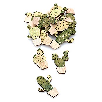 Confettis de table 'cactus', 4 - 4,5 cm, 18 pièces