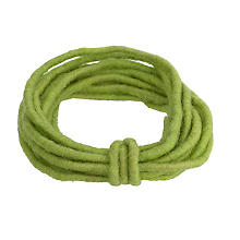 Cordelette en laine feutrée, vert clair, env. 7 mm Ø, 5 m