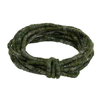 Cordelette en laine feutrée, vert foncé, env. 7 mm Ø, 5 m