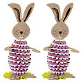 Kit créatif "lapins en feutrine", lilas/violet/vert/marron, 2 pièces