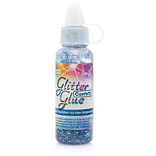 Glitter Glue Confetti 'Schneeflocken', blau-silber