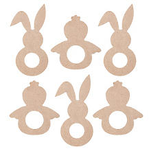 Figurines de Pâques en MDF, 6 pièces