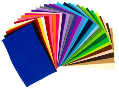 Vente de Coupons épais de feutrine en polyester de 30 x 45 cm x 3 mm,  Feutre épais pour décoration