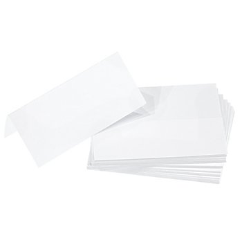 Tischkarten, weiß, 4,5 x 10 cm, 25 Stück